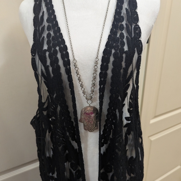 Black crochet duster - Picture 3 of 6